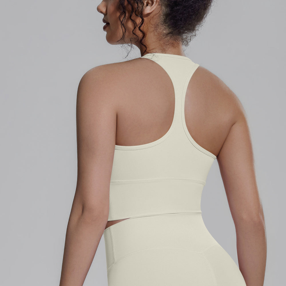 New arrival cross-border pure color i-shaped back tight breathable sports intimates running fitness yoga wear vest tops for women
