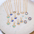 Wholesale necklaces, cross-border earrings, necklace sets, fashion electroplated devil's eye jewelry, punk style accessories, women's accessories