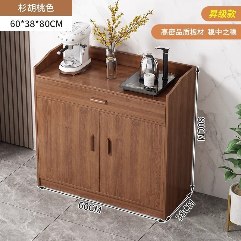 Solid wood tea cabinet, dining side cabinet integrated against the wall, new household kitchen cabinet, dining preparation cabinet, locker, storage cabinet