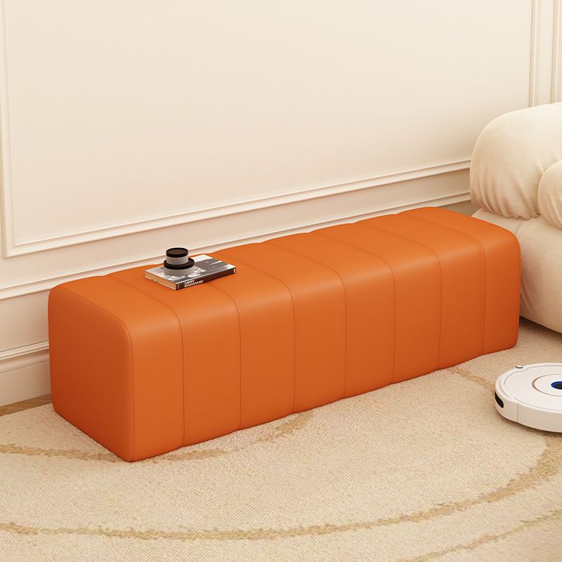 Accessible luxury soft bag shoe changing bench clothing store rest area bench sofa stool cloakroom bed end rectangular leather stool