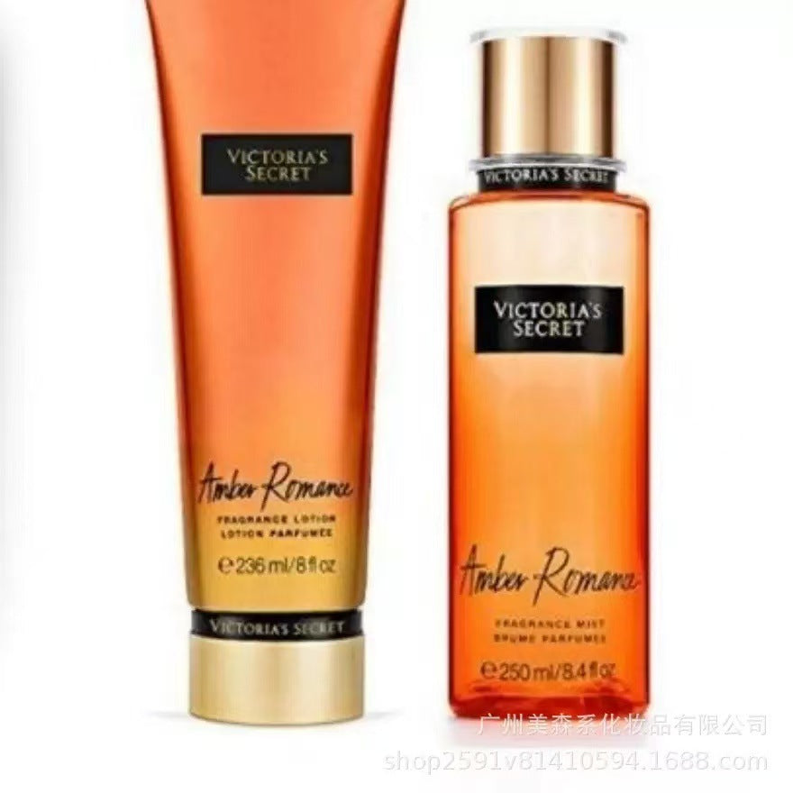 Victoria's secret long-lasting fragrance moisturizing body mist, fresh scent, 236ml + 250ml skincare set