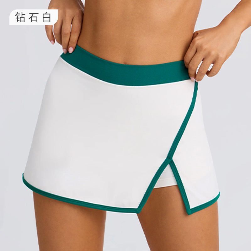 Sexy fitness running outdoor halter sports bra vest camisole yoga tennis skirt set for women
