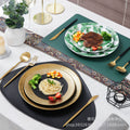 Luxury dinnerware setting set - customizable for model homes, restaurants, clubs, and european-style hotels - ceramic plates, knives, forks, and spoons