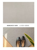 Wool solid color high-end luxury entrance door mat, light luxury premium carpet, front door hallway foot mat, stain resistant