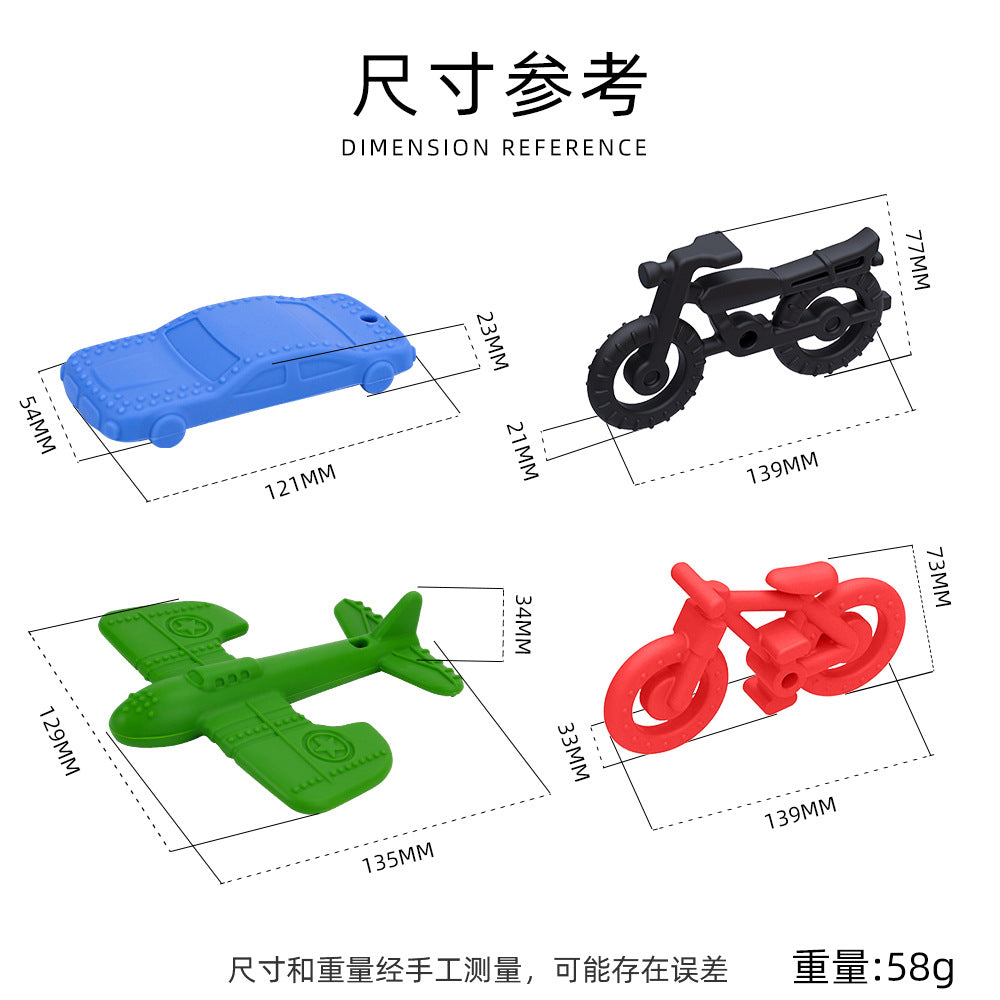 Cross-border 's new baby transportation, tooth grinding sticks, baby soothing toys, food-grade silicone toothpaste
