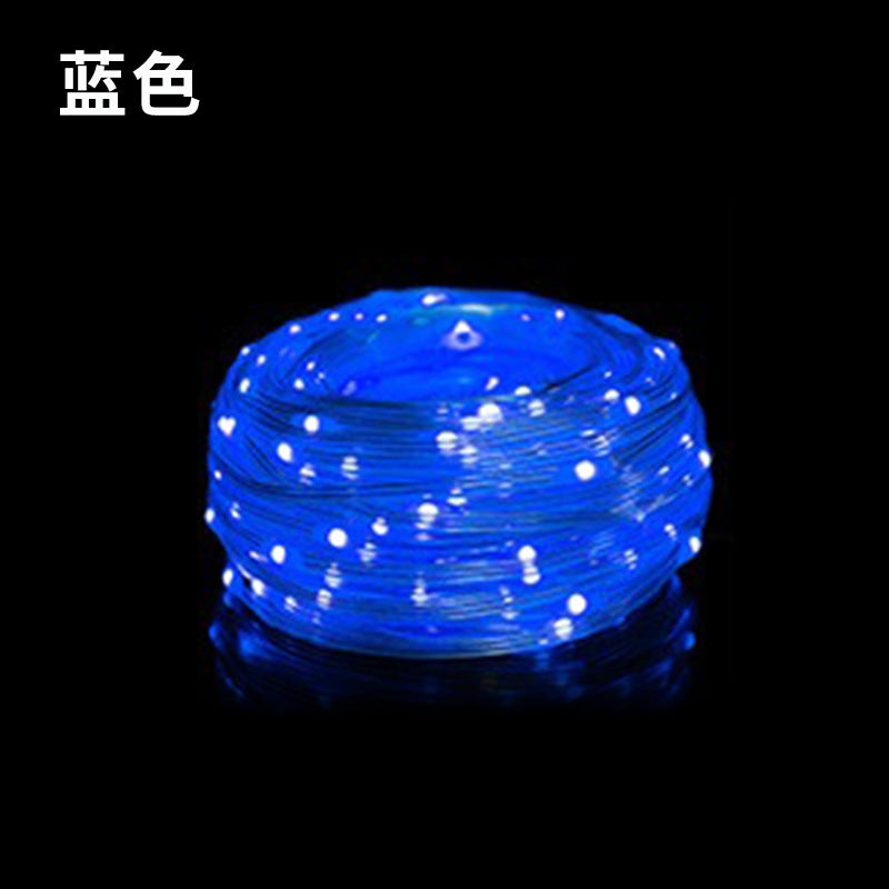 LED solar leather wire light string light Gypsy small light string, outdoor waterproof low voltage tree light outdoor decorative flash light