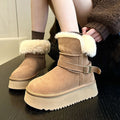 Thick soleknee socks snow boots for women 2025winternew arrivalfleece-linedthickened two-wear northeast snow boots cotton boots
