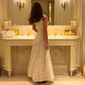 European and american women's clothing  autumn new collection: sweet and fresh lace mock neck slimming a-line maxi dress