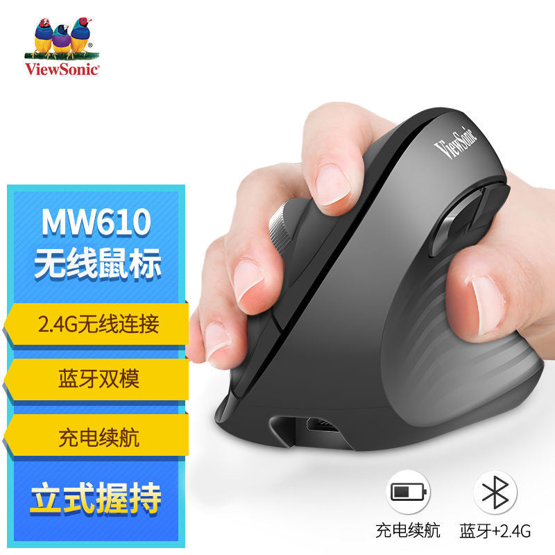 Viewsonic/viewsonic mw610 anti-sweat non-slip vertical ergonomic vertical luminous mouse office game