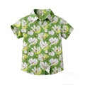spring/summer hawaiian shirt for boys, short-sleeve patterned print shirt, children's shirt, chiffon top