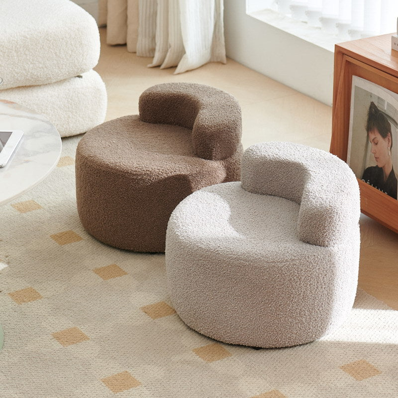 Cream style sofa stool for home small stool back chair low stool small bench casual round stool door shoe changing stool