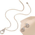 [titanium steel] necklace women's heart high-end versatile cross-border pendant earrings light luxury clavicle chain earrings jewelry wholesale