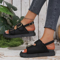 Export new arrivalplus size denim belt buckle slip-on sandals women's summer outwearslipper wholesale