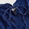 Amazon, tiktok, pinduoduo cross-border fashion: ruffle-trimmed denim slip dress - perfect for dates and work