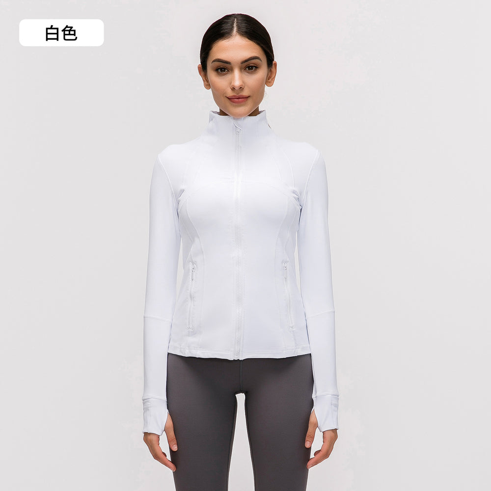 Fall and winternew arrival yoga sports outwear women's elastic running fitness yoga wear long sleevestopsjacketz18031