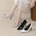 Comfortable and stable black, sophisticated and stunning high heels for women, new french-style elegant high heels for women, spring/autumn 2025 collection