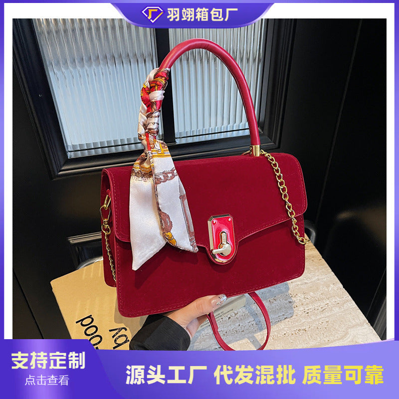 Cross-border wedding bag high-end small bag female red envelope 2025 new bag handbag small bag red wedding and bride bag