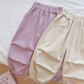 Kidsautumnew arrival cotton sweatpants girl boys casual pants outwearfashionpopular mid-waist hemming trendy