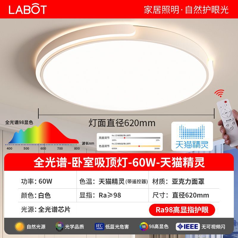 Eye-caring bedroom light, master bedroom 2025 new led ceiling lamp, minimalist modern high-end room light, popular trending style