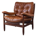 Medieval style single slot chair designer solid wood house retro living room balcony casual tea drinking host sofa chair