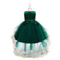 Export children's clothing kids dress princess dress girldress flower girl puffy wedding dress tail piano performance costume