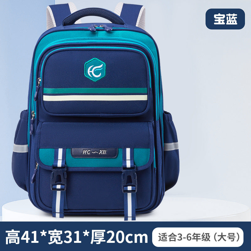 New british style elementary school backpack - large capacity, grades 1-6, boys & girls, lightweight, spine-protecting, wholesale