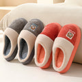 Winter cotton slippers for men, non-slip, wear-resistant eva thick sole, 2024 new indoor warm plush couple slippers