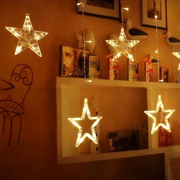 LED pentagram curtain light star ice bar light ins indoor birthday holiday christmas decoration star lights