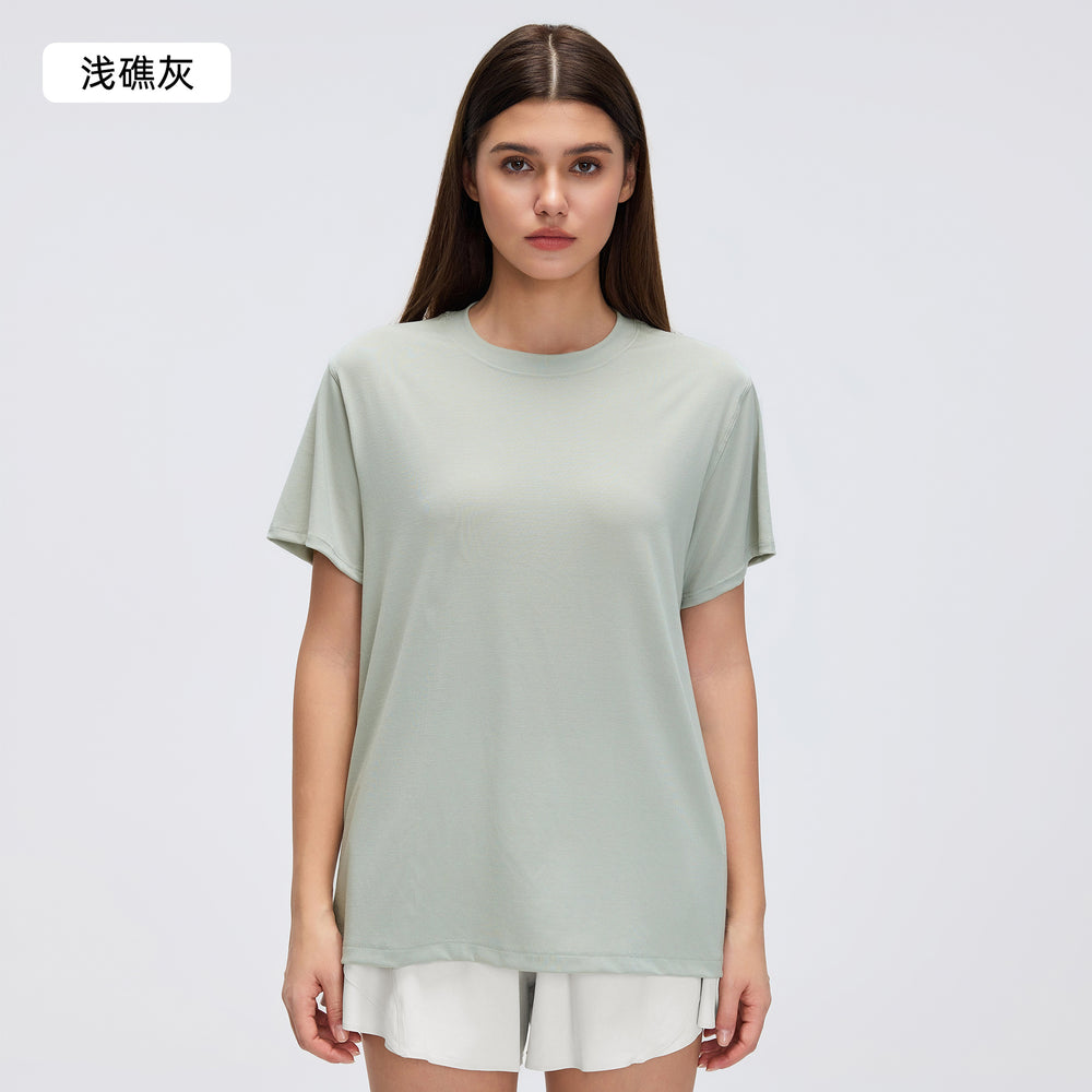 【customization available】loose fit women's short-sleeve yoga & activewear t-shirt - factory direct, supports custom oem/odm