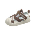 summer mesh shoes new kids sandals soft sole closed toe protective footwear baby boys and girls first walking shoes clogs korean style