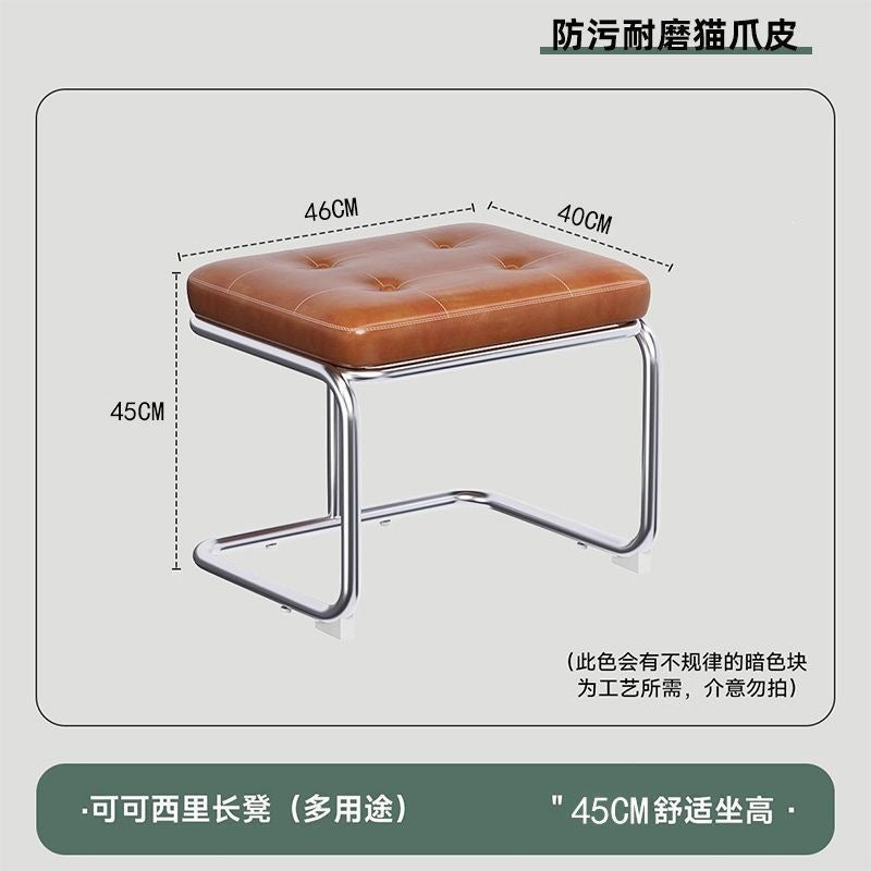 Living room american bench stool, medieval style, scandinavian stainless steel shoe changing stool, door seat, dining room chair