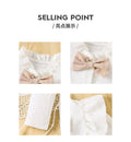 Girls' foreign trade skirt set: lace-trimmed white blouse with bow and ruffle hem skirt - two-piece outfit for kids