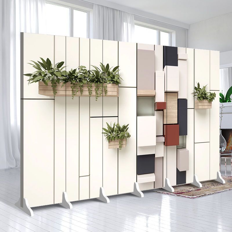 Cream style screen partition simple modern living room entrance folding mobile blocking bedroom simple folding screen