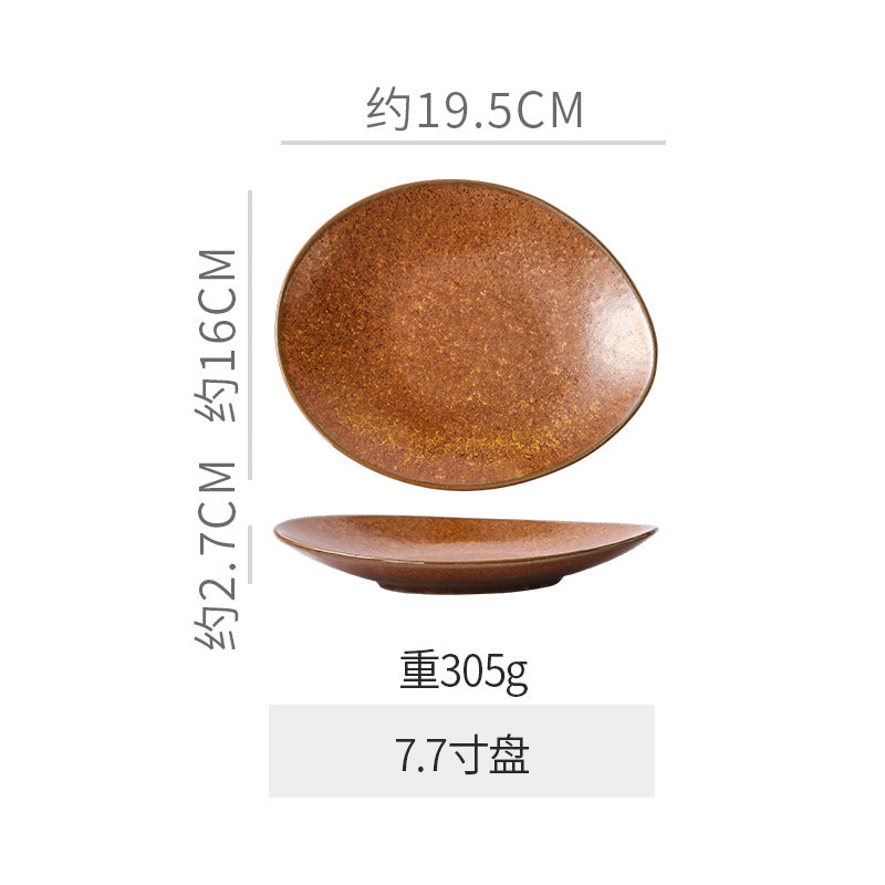 Vintage irregular high-end bowls, plates, and dishes - restaurant, hotel, and home tableware - unique dinnerware for serving dishes, desserts, rice bowls, and plating