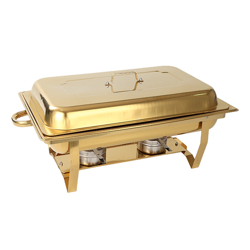 Amazon stainless steel alcohol stove cross-border buffet stove alcohol heating meal stove restaurant buffet stove foldable