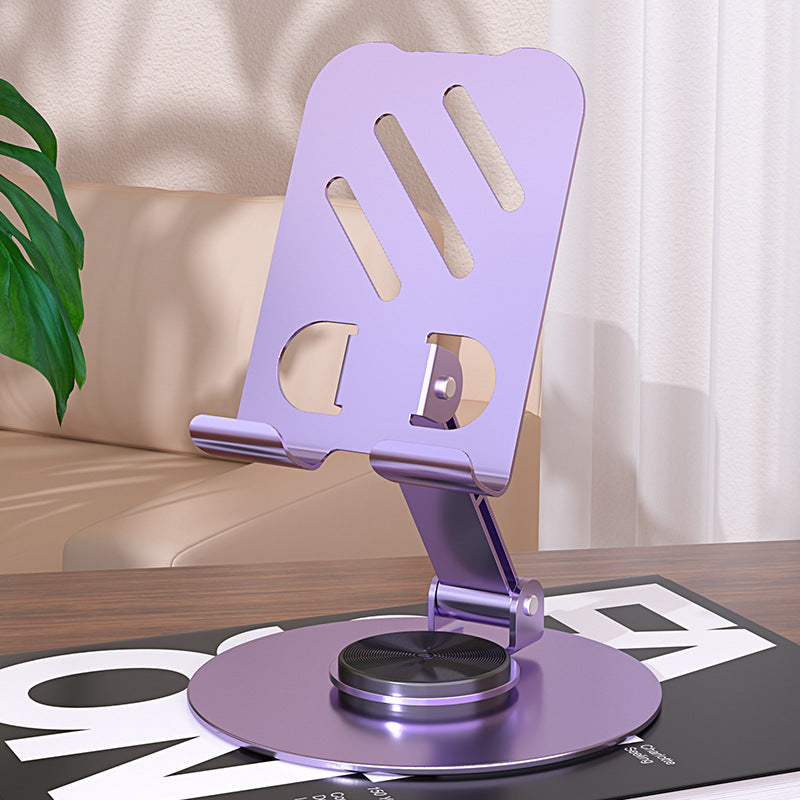 All-metal 360-degree rotating phone stand - premium mechanical tablet universal metal support bracket with alloy reinforcement