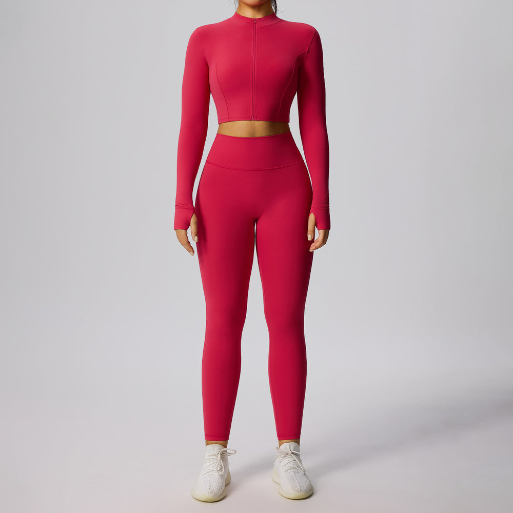 new women's compression activewear set - cloud-like breathable stretch fitness outfit for outdoor running and yoga