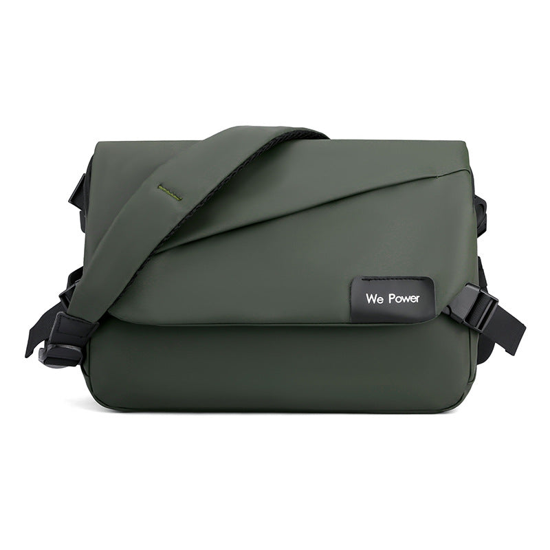 New men's simple messenger bag fashionable shoulder men's bag large capacity anti-splashing messenger bag business briefcase