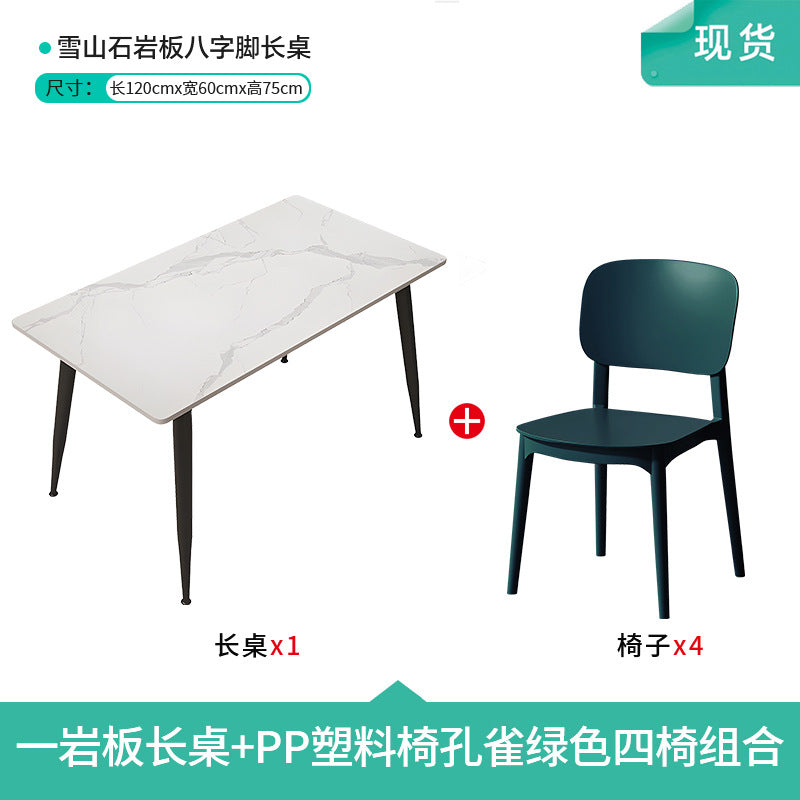Company staff canteen dining table and chairs student canteen snack bar combination catering commercial 4 staff school restaurant