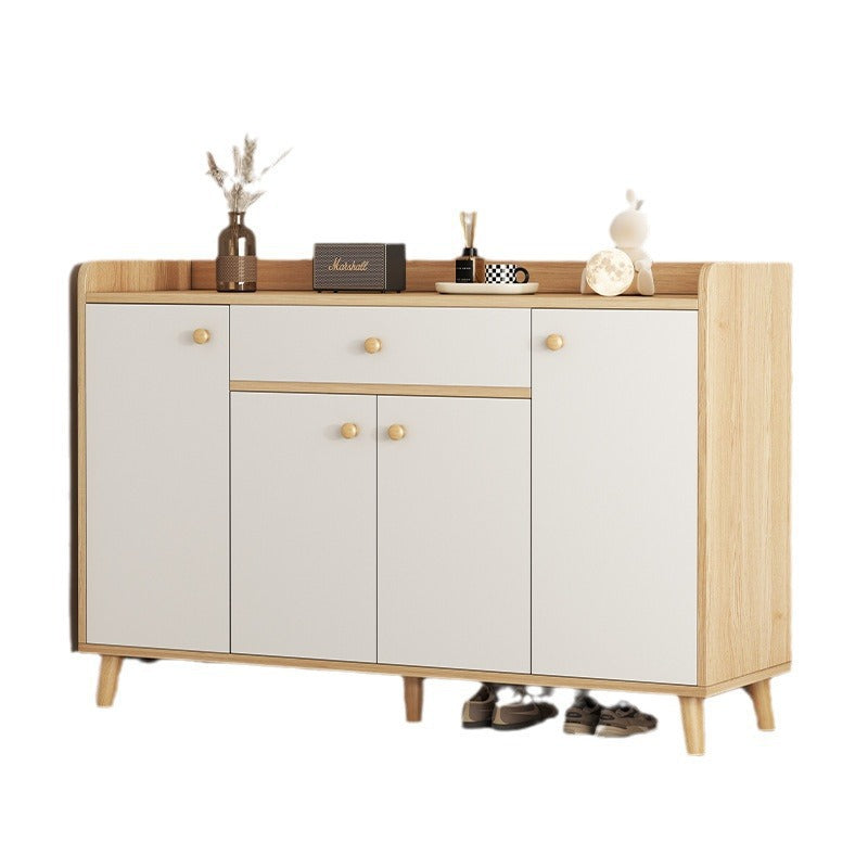 Solid wood shoe cabinet, indoor entrance to the home entrance, simple wall locker, shoe rack, log wind