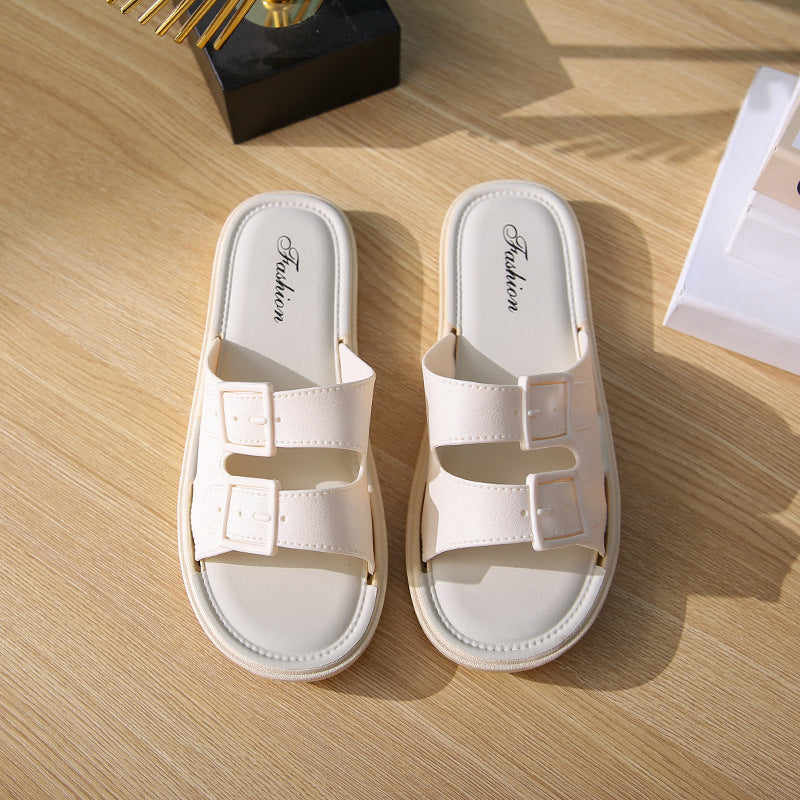 【dropshipping】women's flat slippers - summer outdoor fashion, trendy indoor anti-slip, wet-weather beach flip-flops