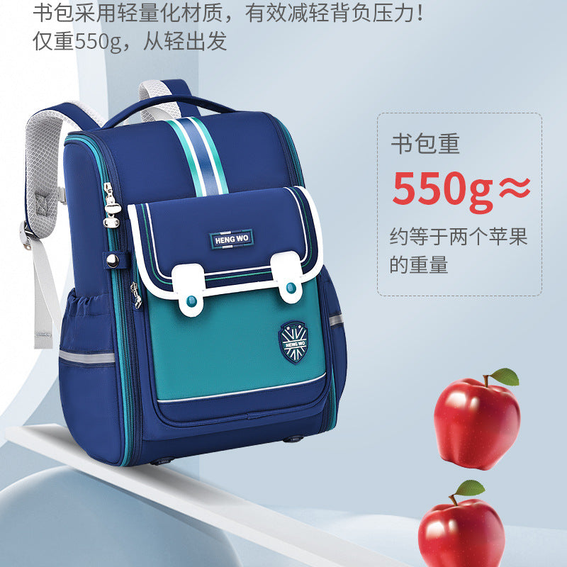 New wholesale student backpacks for boys, grades 1-6. kids' backpacks designed to reduce pressure and protect the spine, featuring a large capacity and customizable printing