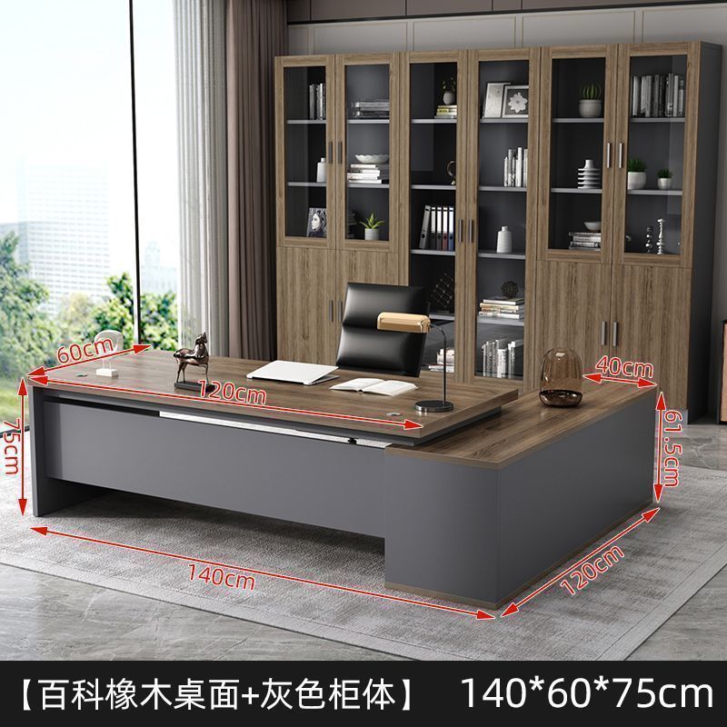 Minimalist modern office furniture desk and chair set - executive manager's desk, ceo desk, boss desk
