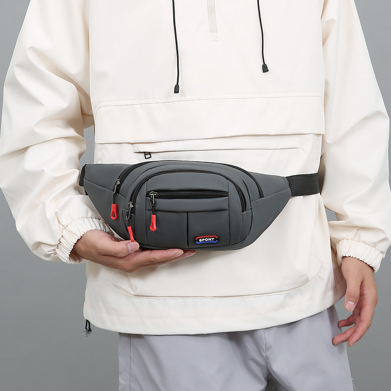 Sports Outdoor Multifunctional Fanny Bag Boys and Girls Large Capacity Simple Fashion Shoulder Bag Portable and Lightweight Oblique Span Bag