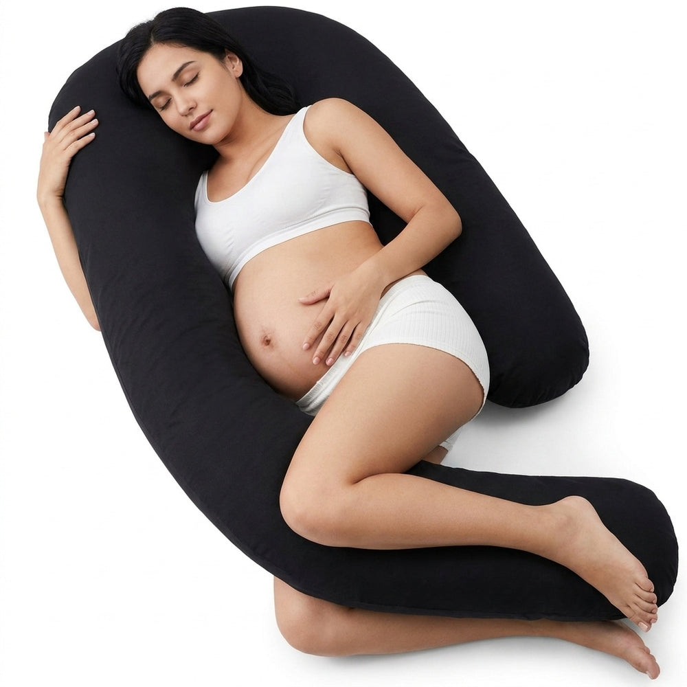 J-shaped split inner pillow - the ultimate pregnancy pillow for side sleepers