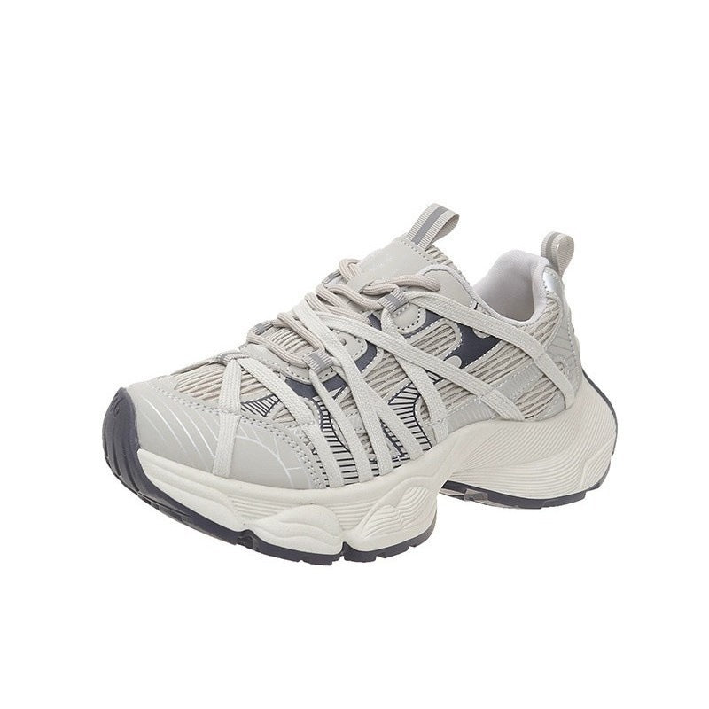 Thick sole strap dad shoes women's 2026 spring new petites heightened slimming lookeasiest for match lightweight sports casual shoes