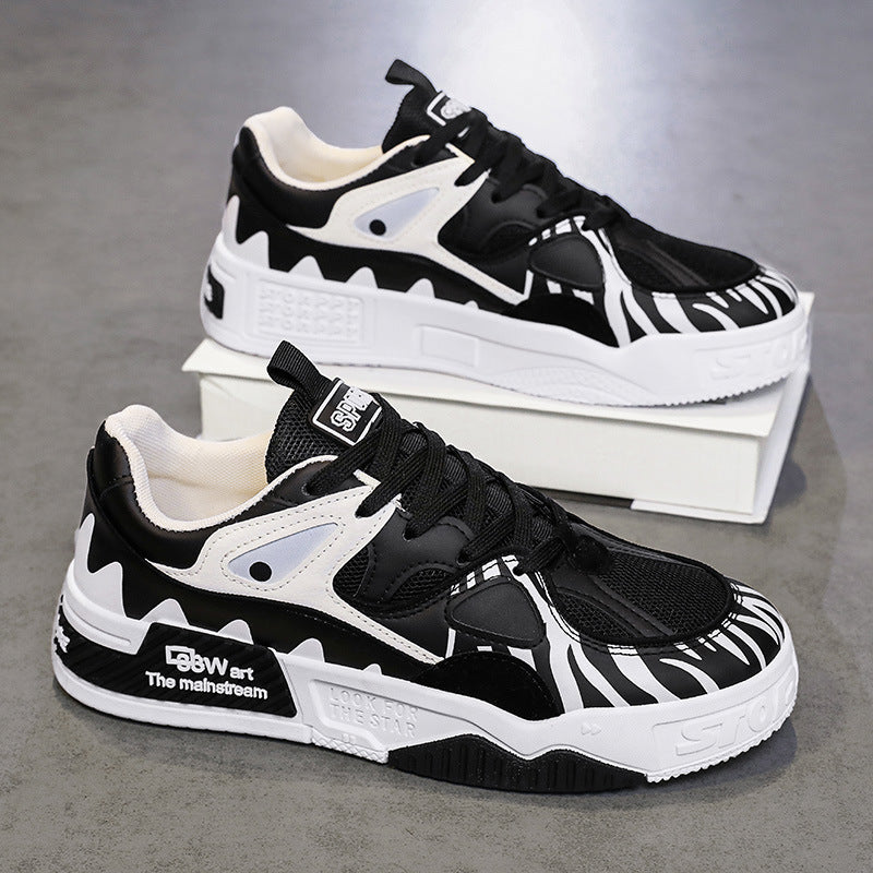 Trendy men's winter sneakers: versatile, sporty, casual, platform, unique design, thick sole, youth fashion