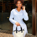 European and american women's clothing  autumn new sweet and fresh striped turn-down collar long sleeve slimming waist-defining women's shirt top