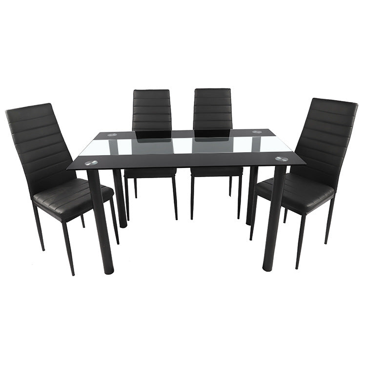 Glass dining table tempered glass dining tablefor home dining table and chair combination modern casual negotiation table
