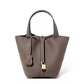 Bags 2024 new arrival bucket bag vegetable basket women's bag genuine leather satchel bag mommy bag bridal wedding bag high-end